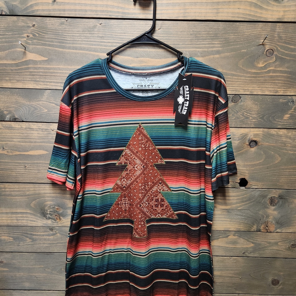 NWT CRAZY TRAIN CHRISTMAS SHIRT SIZE LARGE